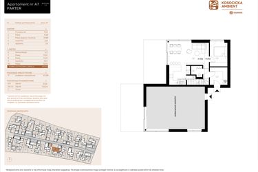 Rzut - Mieszkanie na sprzedaż 5 pokoi o powierzchni 101,03 m² - numer A7 w Kosocicka Ambient
