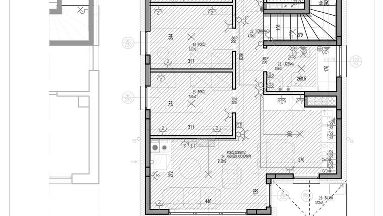 Rzut - Mieszkanie na sprzedaż 4 pokoje o powierzchni 62,96 m² - numer D6.2 w HEJ! Baniocha D