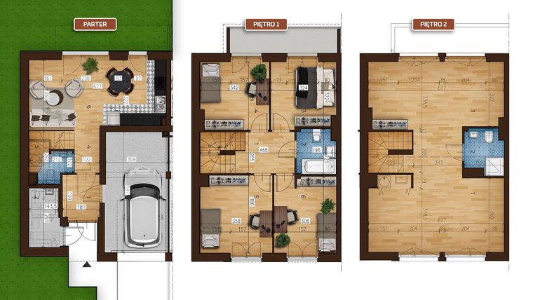 Rzut - Dom na sprzedaż 7 pokoi o powierzchni 146 m² - numer 25C/2 w Osiedle Albatrosów