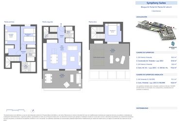 Rzut - Mieszkanie na sprzedaż 3 pokoje o powierzchni 121 m² - numer 222A w Symphony Suites
