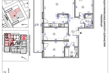 Rzut - Mieszkanie na sprzedaż 4 pokoje o powierzchni 96,01 m² - numer B5 w Vilanovia Park
