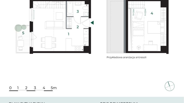 Rzut - Mieszkanie na sprzedaż 2 pokoje o powierzchni 33,47 m² - numer M31 w Park-Wojszyce