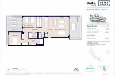 Rzut - Mieszkanie na sprzedaż 2 pokoje o powierzchni 133,05 m² - numer A11-009 w Unika I