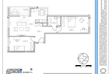 Rzut - Mieszkanie na sprzedaż 3 pokoje o powierzchni 67,62 m² - numer 66 w Osiedle Solne etap II