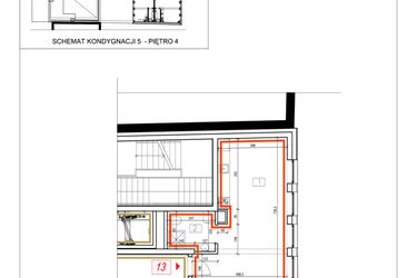 Rzut - Mieszkanie na sprzedaż 1 pokój o powierzchni 31,6 m² - numer 13 w Alchemik74 - lokale użytkowe
