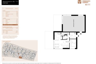 Rzut - Mieszkanie na sprzedaż 5 pokoi o powierzchni 101,03 m² - numer A6 w Kosocicka Ambient