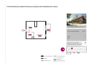 Rzut - Mieszkanie na sprzedaż 1 pokój o powierzchni 42,59 m² - numer 38A w Fuzja Mieszkania Loftowe