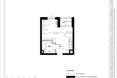 Rzut - Mieszkanie na sprzedaż 1 pokój o powierzchni 28,63 m² - numer A26 w Osiedle pod Klonami "Klonowa 11"