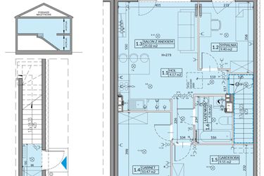 Rzut - Mieszkanie na sprzedaż 4 pokoje o powierzchni 64,03 m² - numer 36B w Domy na Witosa etap 1B