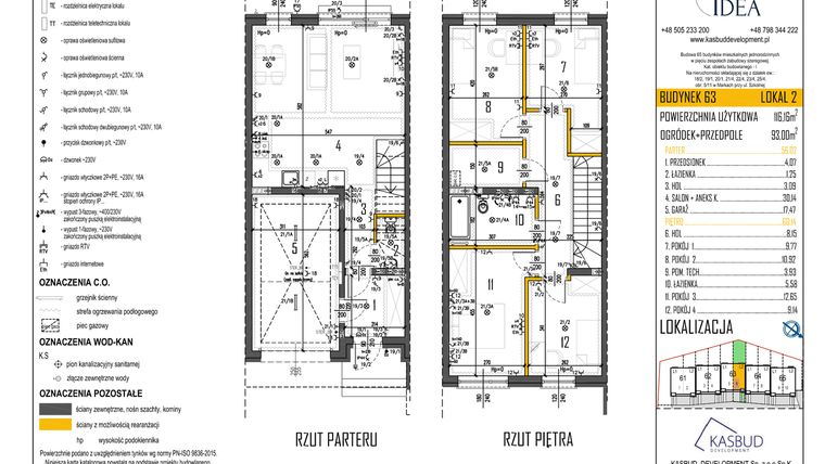 Rzut - Dom na sprzedaż 5 pokoi o powierzchni 116,16 m² - numer 63-L2 w Osiedle Idea etap I