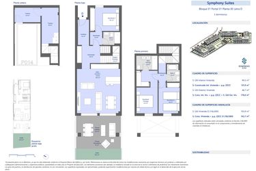 Rzut - Mieszkanie na sprzedaż 3 pokoje o powierzchni 131 m² - numer 110D w Symphony Suites