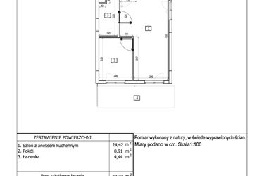 Rzut - Mieszkanie na sprzedaż 2 pokoje o powierzchni 37,77 m² - numer 99 w Aquamarina Dąbki