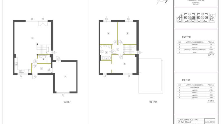 Rzut - Dom na sprzedaż 4 pokoje o powierzchni 148,77 m² - numer J w Domy Bobrowiec VI