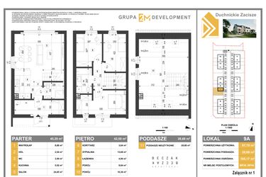 Rzut - Dom na sprzedaż 5 pokoi o powierzchni 116,47 m² - numer 9A w Duchnickie Zacisze