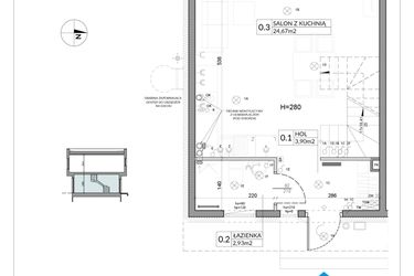 Rzut - Dom na sprzedaż 4 pokoje o powierzchni 74,84 m² - numer 29 w Boska Ksawerowska 2 etap 2
