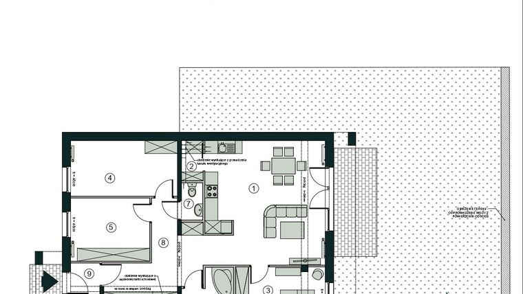 Rzut - Mieszkanie na sprzedaż 4 pokoje o powierzchni 95,21 m² - numer C1 w Aleja Wiśniowa Pogórze