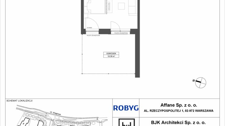 Rzut - Mieszkanie na sprzedaż 1 pokój o powierzchni 36,63 m² - numer A.1M10 w WENDY