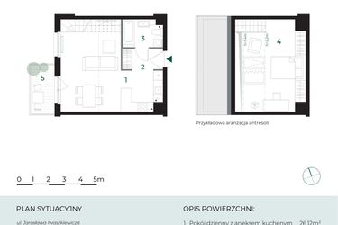 Rzut - Mieszkanie na sprzedaż 2 pokoje o powierzchni 33,47 m² - numer M31 w Park-Wojszyce