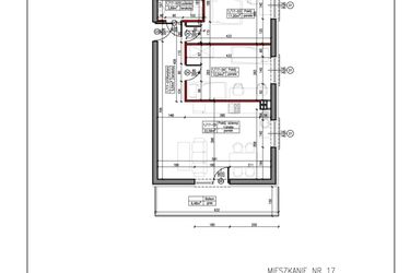 Rzut - Mieszkanie na sprzedaż 3 pokoje o powierzchni 55,06 m² - numer 17 w Janowska