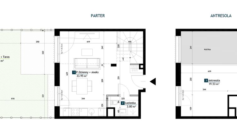 Rzut - Mieszkanie na sprzedaż 1 pokój o powierzchni 56,48 m² - numer AA0004 w Viva Cité 2
