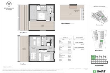 Rzut - Mieszkanie na sprzedaż 2 pokoje o powierzchni 60 m² - numer 131 w Bougainvillea - Estepona
