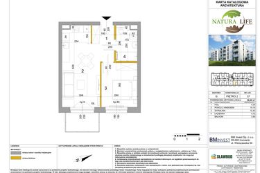 Rzut - Mieszkanie na sprzedaż 2 pokoje o powierzchni 38,78 m² - numer G.37 w Osiedle Natura Life budynki GHI