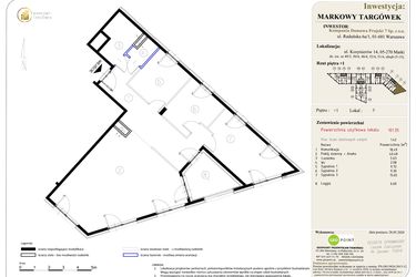 Rzut - Mieszkanie na sprzedaż 4 pokoje o powierzchni 101,35 m² - numer 5 w Markowy Targówek