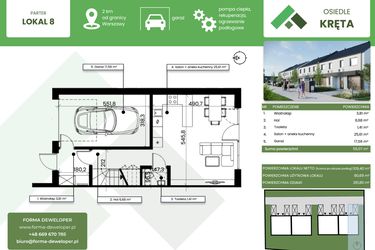 Rzut - Dom na sprzedaż 4 pokoje o powierzchni 109,4 m² - numer 8 w Osiedle Kręta