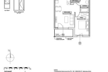 Rzut - Mieszkanie na sprzedaż 2 pokoje o powierzchni 42,83 m² - numer A.3.3.2 w Forma