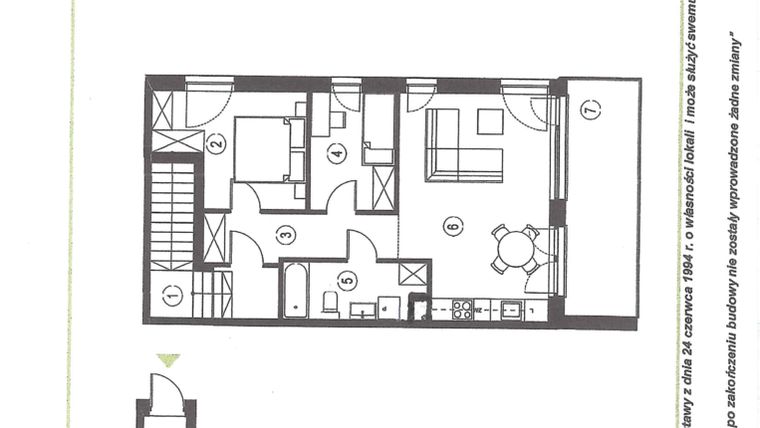 Rzut - Mieszkanie na sprzedaż 3 pokoje o powierzchni 68,8 m² - numer 10_2 w Apartamenty Sielanka