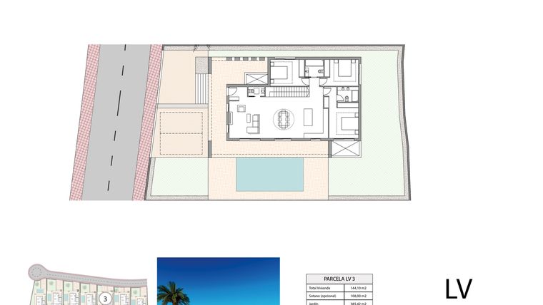 Rzut - Dom na sprzedaż 3 pokoje o powierzchni 144,1 m² - numer 5 w Las Villas