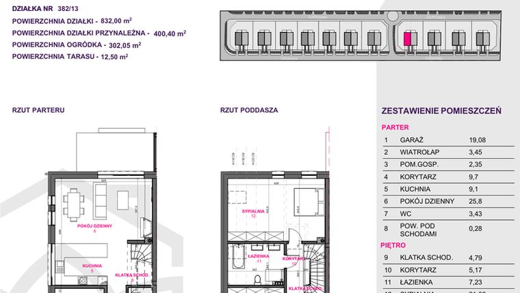 Rzut - Dom na sprzedaż 4 pokoje o powierzchni 140 m² - numer III.A8.M1 w Osiedle Kwiatowe Tarasy etap III
