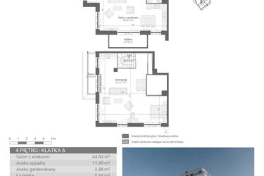 Rzut - Mieszkanie na sprzedaż 5 pokoi o powierzchni 115,91 m² - numer M-106 w Ultra Marina etap I