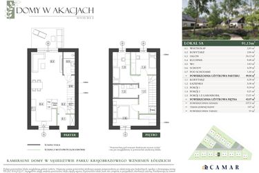 Rzut - Dom na sprzedaż 4 pokoje o powierzchni 91,13 m² - numer 5A w Domy w akacjach