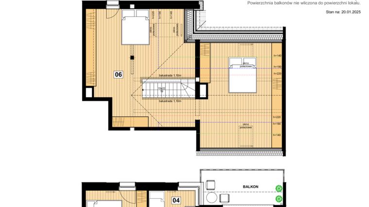 Rzut - Mieszkanie na sprzedaż 4 pokoje o powierzchni 92,2 m² - numer L-33 w Mickiewicza 21 Residence