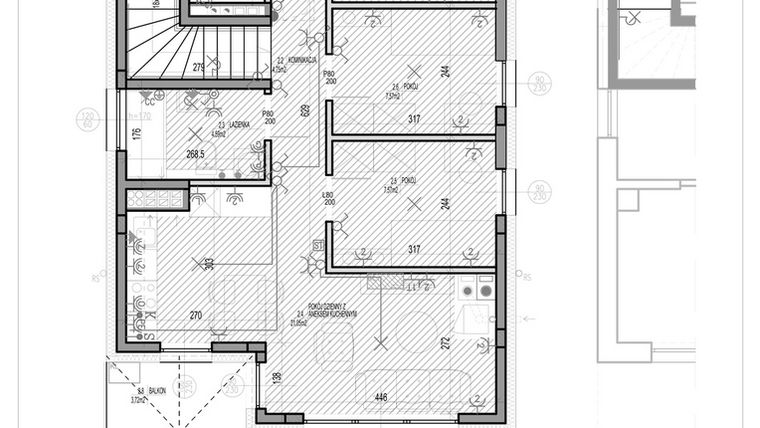 Rzut - Mieszkanie na sprzedaż 4 pokoje o powierzchni 62,96 m² - numer D5.2 w HEJ! Baniocha D