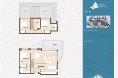 Rzut - Mieszkanie na sprzedaż 3 pokoje o powierzchni 119,15 m² - numer GB-AT-A w Marina Golden Bay