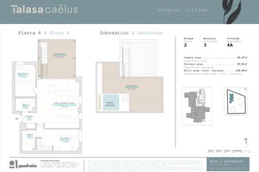 Rzut - Mieszkanie na sprzedaż 2 pokoje o powierzchni 65 m² - numer 2.4A w Talasa Caelus -  Denia
