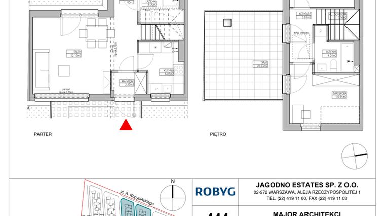 Rzut - Dom na sprzedaż 4 pokoje o powierzchni 82,73 m² - numer RJ5/C1/C17/B w Robyg Jagodno