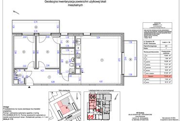 Rzut - Mieszkanie na sprzedaż 3 pokoje o powierzchni 73,46 m² - numer B6 w Vilanovia Park