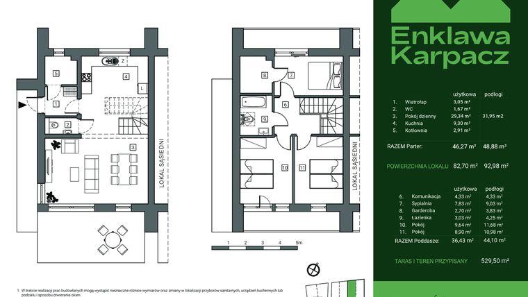 Rzut - Dom na sprzedaż 4 pokoje o powierzchni 82,73 m² - numer 18B w Enklawa Karpacz