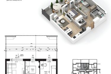 Rzut - Mieszkanie na sprzedaż 3 pokoje o powierzchni 62,1 m² - numer 3 w Piano Park etap V