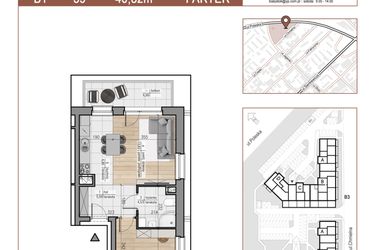 Rzut - Mieszkanie na sprzedaż 2 pokoje o powierzchni 40,82 m² - numer 59 w Urok Jagienki
