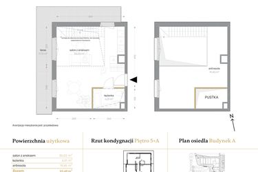Rzut - Mieszkanie na sprzedaż 1 pokój o powierzchni 53,49 m² - numer A/67 w Królowej Jadwigi