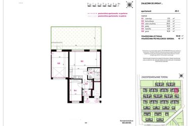 Rzut - Mieszkanie na sprzedaż 2 pokoje o powierzchni 62,4 m² - numer A11-1 w Aleja Kwitnącej Wiśni