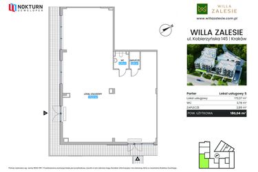 Rzut - Lokal użytkowy na sprzedaż 1 pokój o powierzchni 180,04 m² - numer L5 w Willa Zalesie