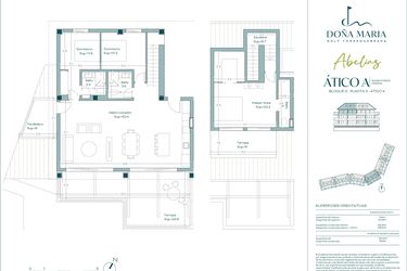 Rzut - Mieszkanie na sprzedaż 3 pokoje o powierzchni 171 m² - numer 3A w Finca Dona Maria
