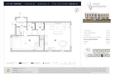 Rzut - Dom na sprzedaż 5 pokoi o powierzchni 158,28 m² - numer 7.A w Oaza Kosmatki