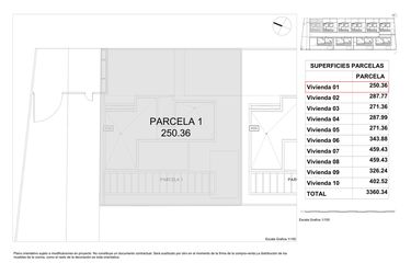Rzut - Dom na sprzedaż 3 pokoje o powierzchni 250,36 m² - numer 1 w Domy w Finestrat - 81346092