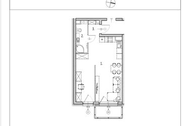 Rzut - Mieszkanie na sprzedaż 1 pokój o powierzchni 40,06 m² - numer 30 w Zachodnia 29